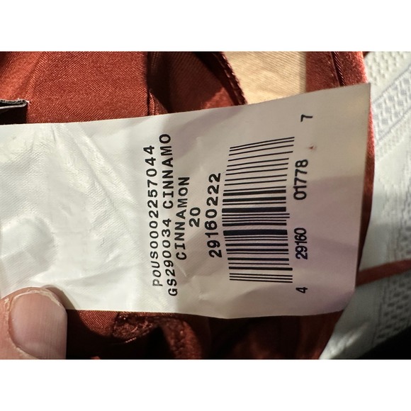 Chic Satin Rust Maxi Dress - Picture 10 of 10